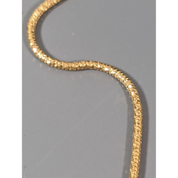 Vintage Napier Gold Tone Rounded Snake Chain Necklace Classic 19 in Classic Eleg - Picture 4 of 8